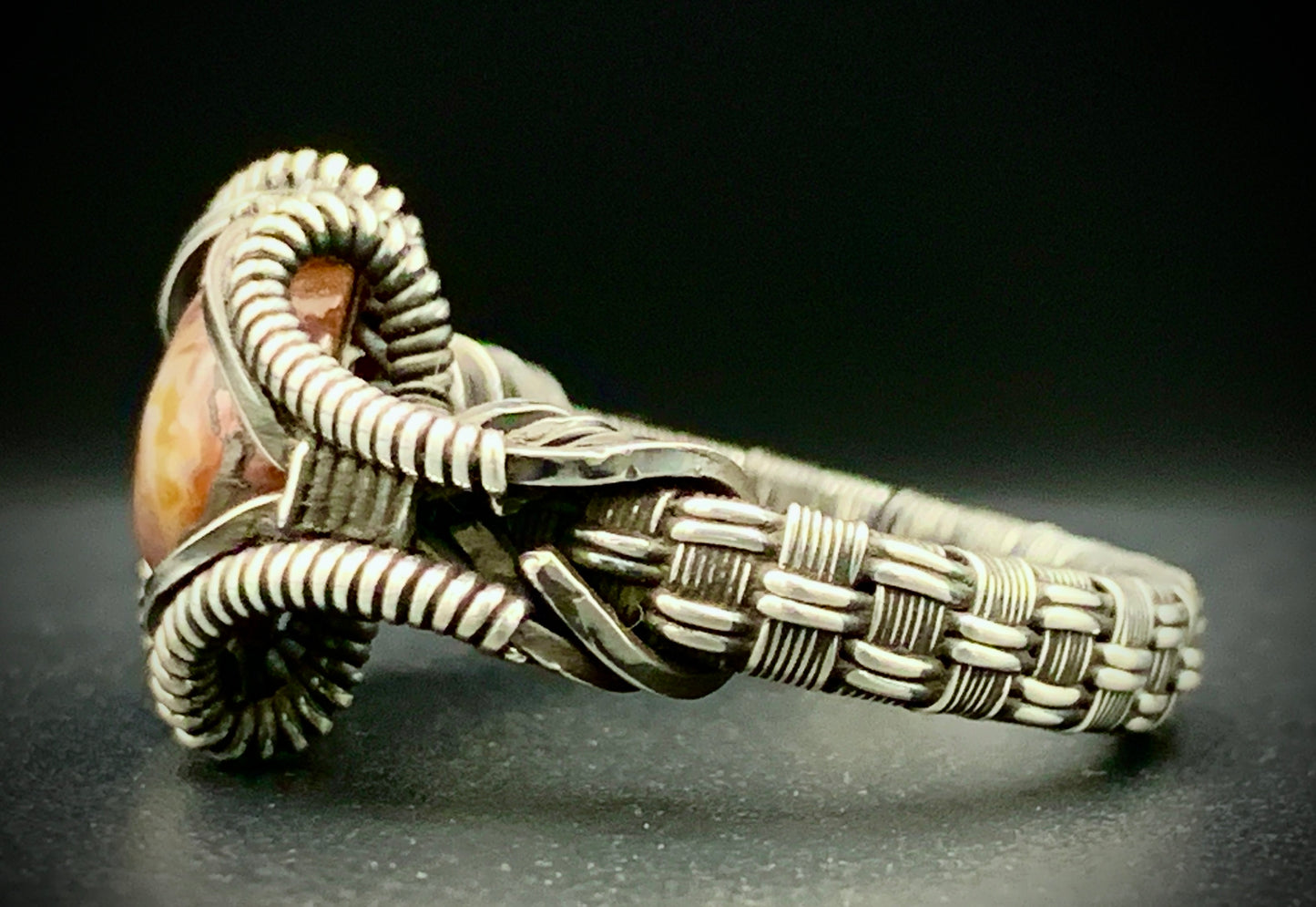 FIRE AGATE RING - SIZE 13