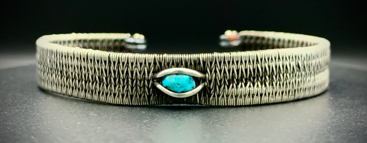 TURQUOISE EYE WOVEN BRACELET