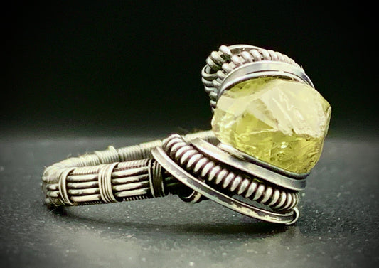 TOPAZ WIRE WRAP RING - SIZE 11.5