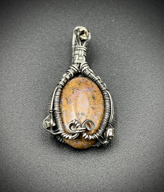 JASPER JESTER MINI WIRE WRAP PENDANT