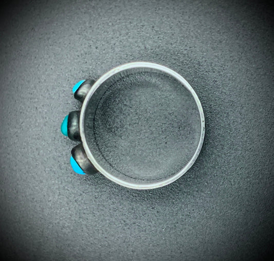 TURQUOISE STARRY NIGHT RING - SIZE 9