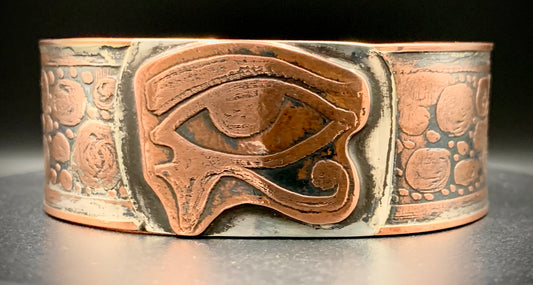 EYE OF HORUS COPPER CUFF BRACELET
