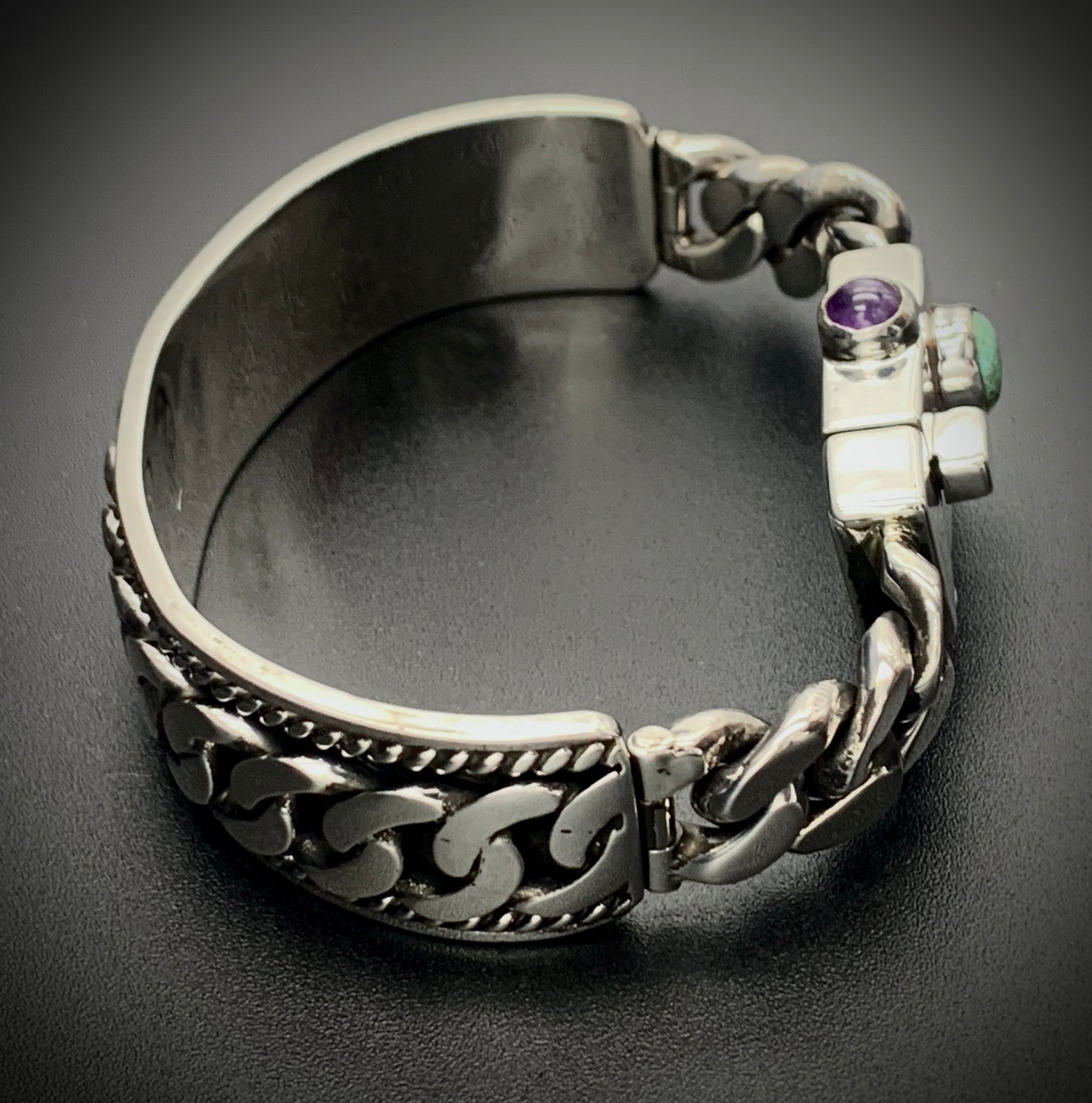SPIRIT GANGSTER HYBRID CUFF/CHAIN BRACELET - SIZE 8.5 INCH