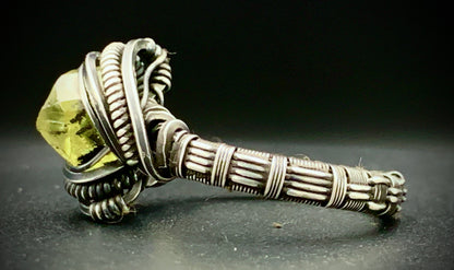 TOPAZ WIRE WRAP RING - SIZE 11.5