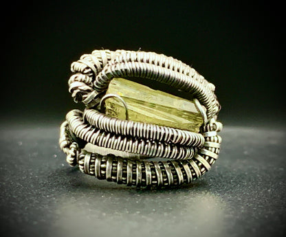 TOPAZ WIRE WRAP RING - SIZE 5.5