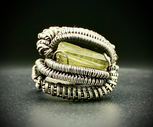 TOPAZ WIRE WRAP RING - SIZE 5.5