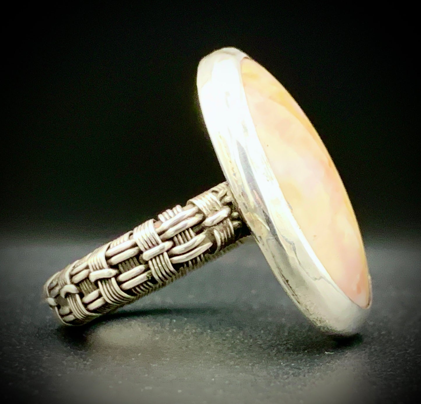 PINK OPAL RING - SIZE 8