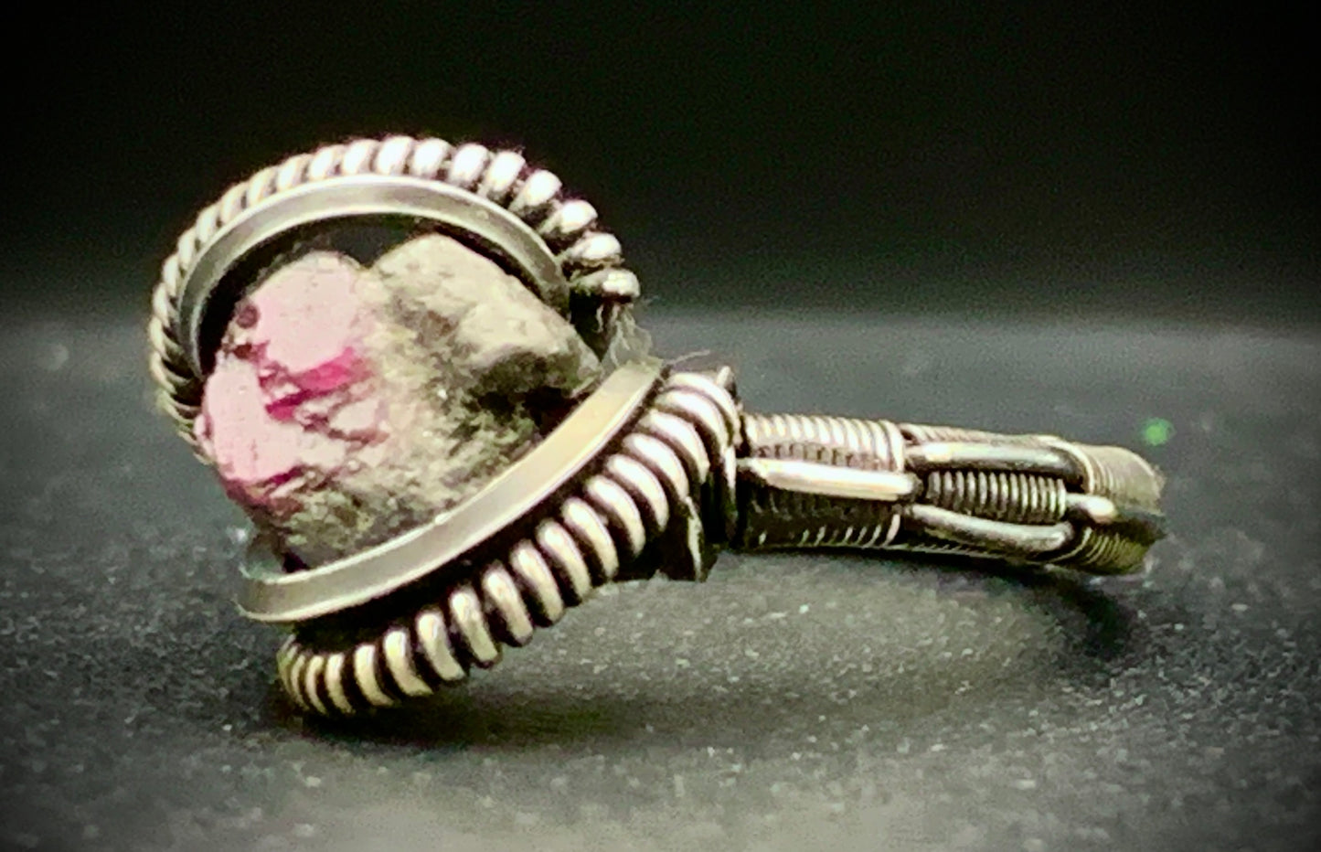 RUBY WIRE WRAP RING - SIZE 7