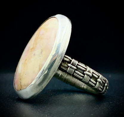 PINK OPAL RING - SIZE 8