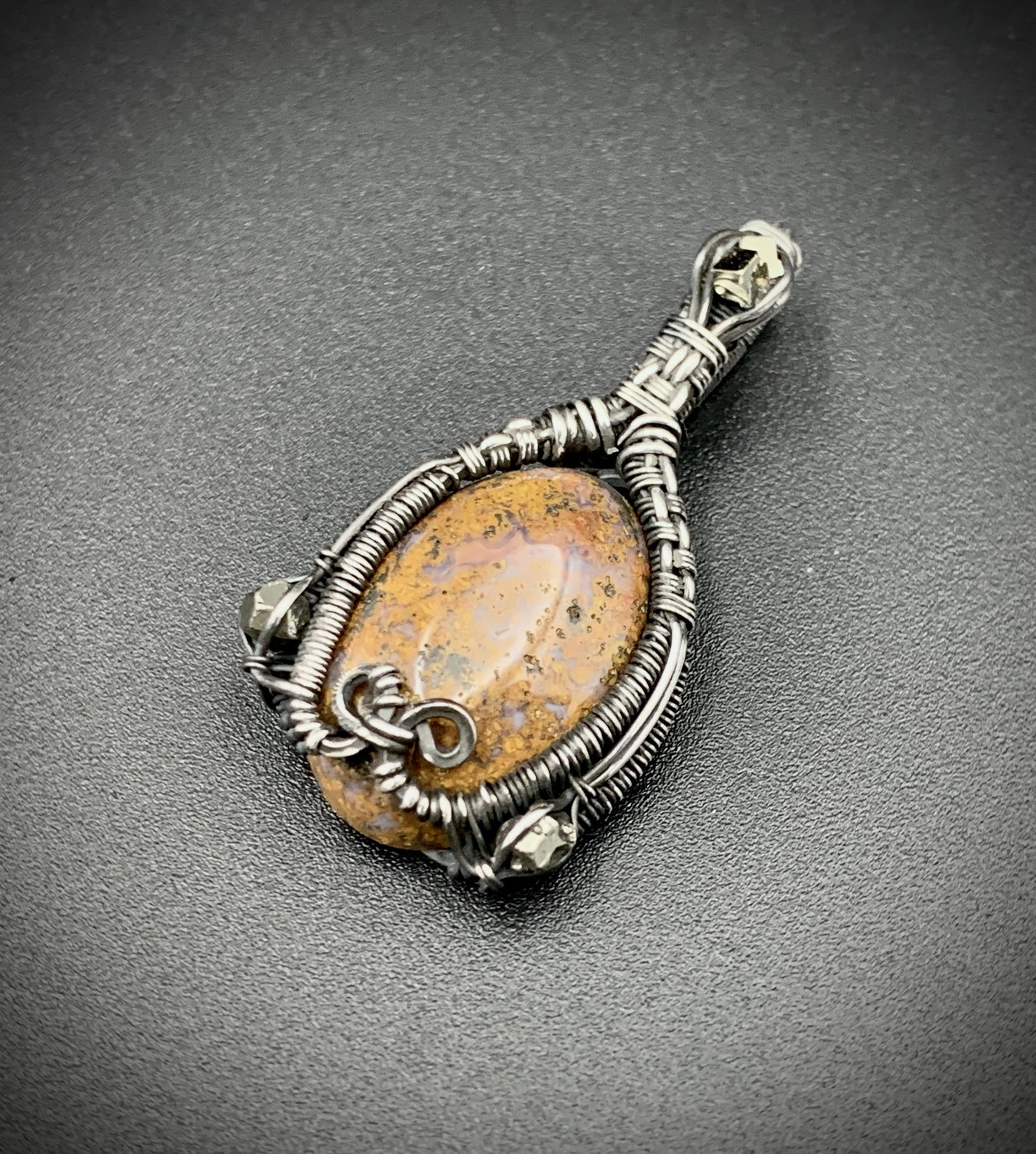 JASPER JESTER MINI WIRE WRAP PENDANT