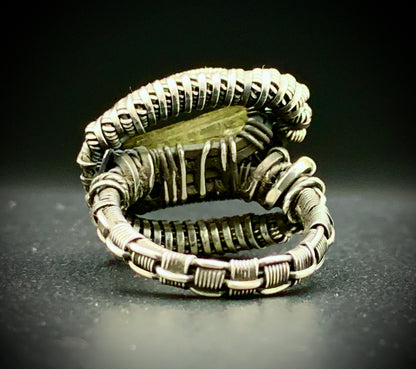 TOPAZ WIRE WRAP RING - SIZE 5.5