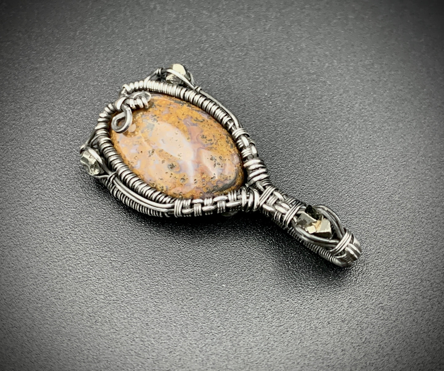 JASPER JESTER MINI WIRE WRAP PENDANT
