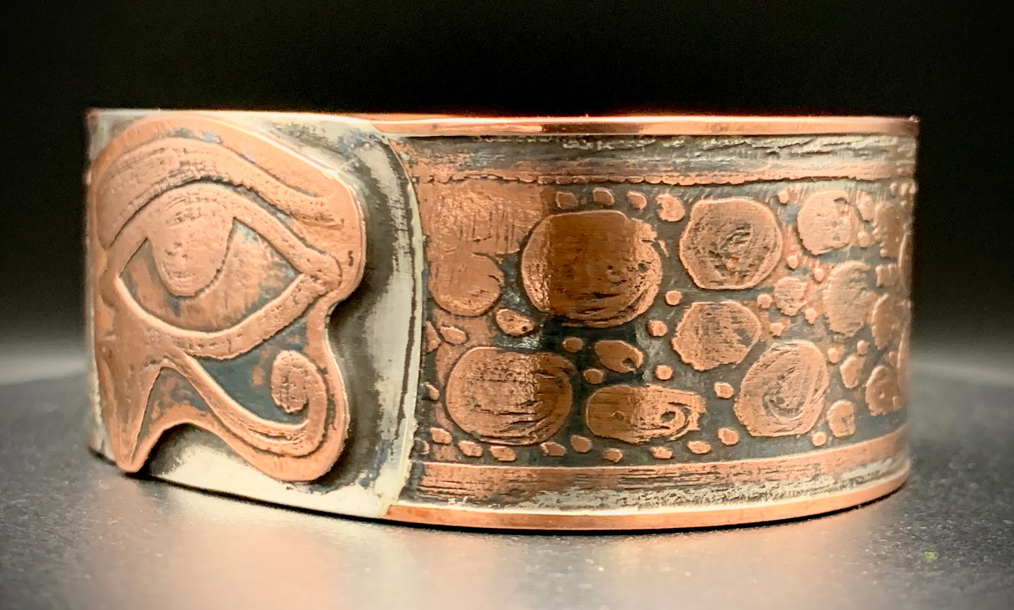 EYE OF HORUS COPPER CUFF BRACELET