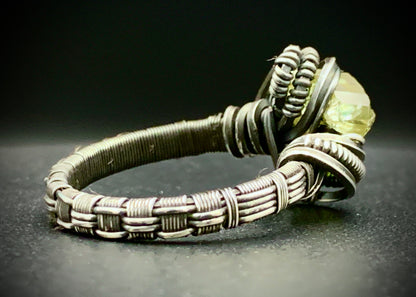 TOPAZ WIRE WRAP RING - SIZE 11.5