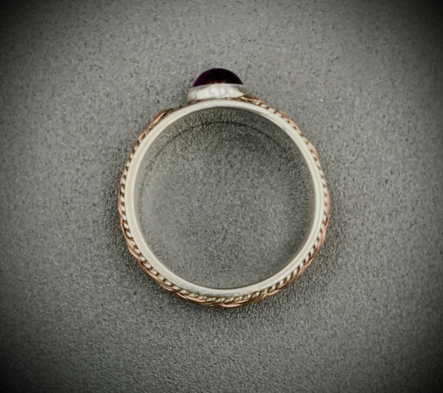 ANCIENT EYE WOVEN SILVER & COPPER RING - CUSTOM SIZES!