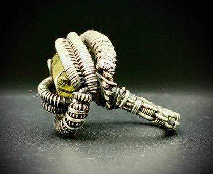 TOPAZ WIRE WRAP RING - SIZE 5.5