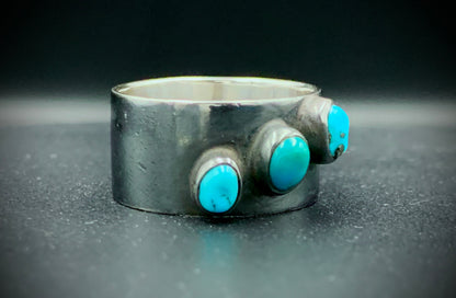 TURQUOISE STARRY NIGHT RING - SIZE 9