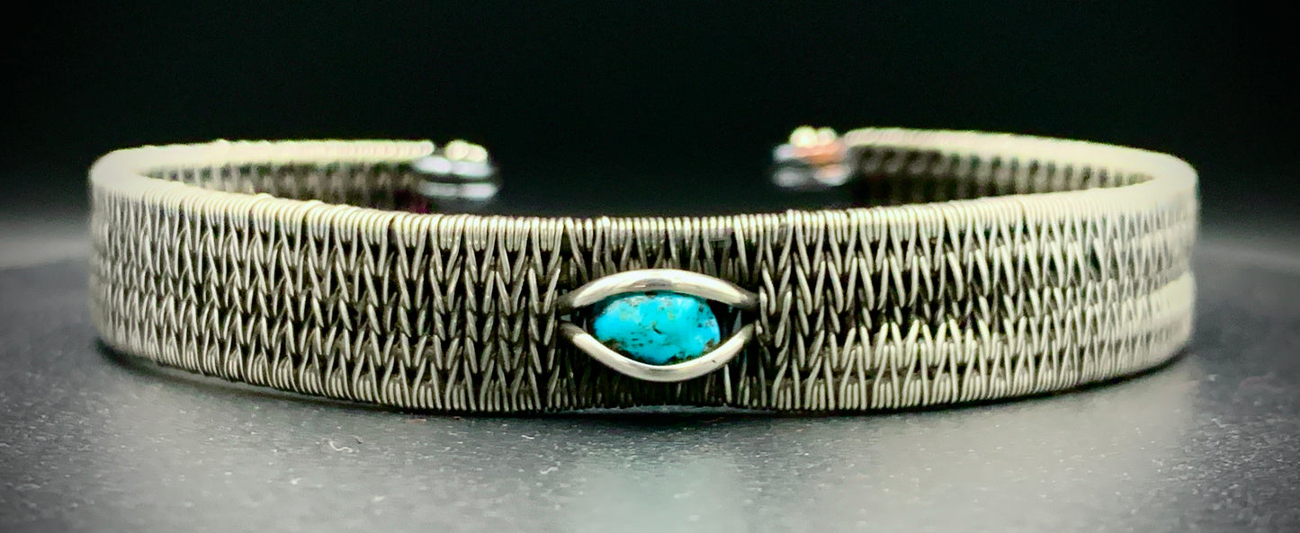 TURQUOISE EYE WOVEN BRACELET