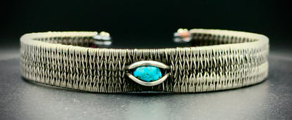 TURQUOISE EYE WOVEN BRACELET