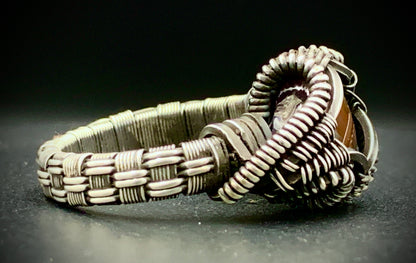 FIRE AGATE WIRE WRAP RING - SIZE 11