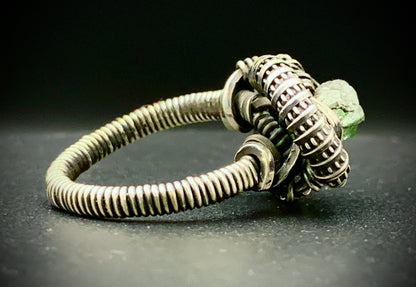 PERIDOT WIRE WRAP RING - SIZE 7