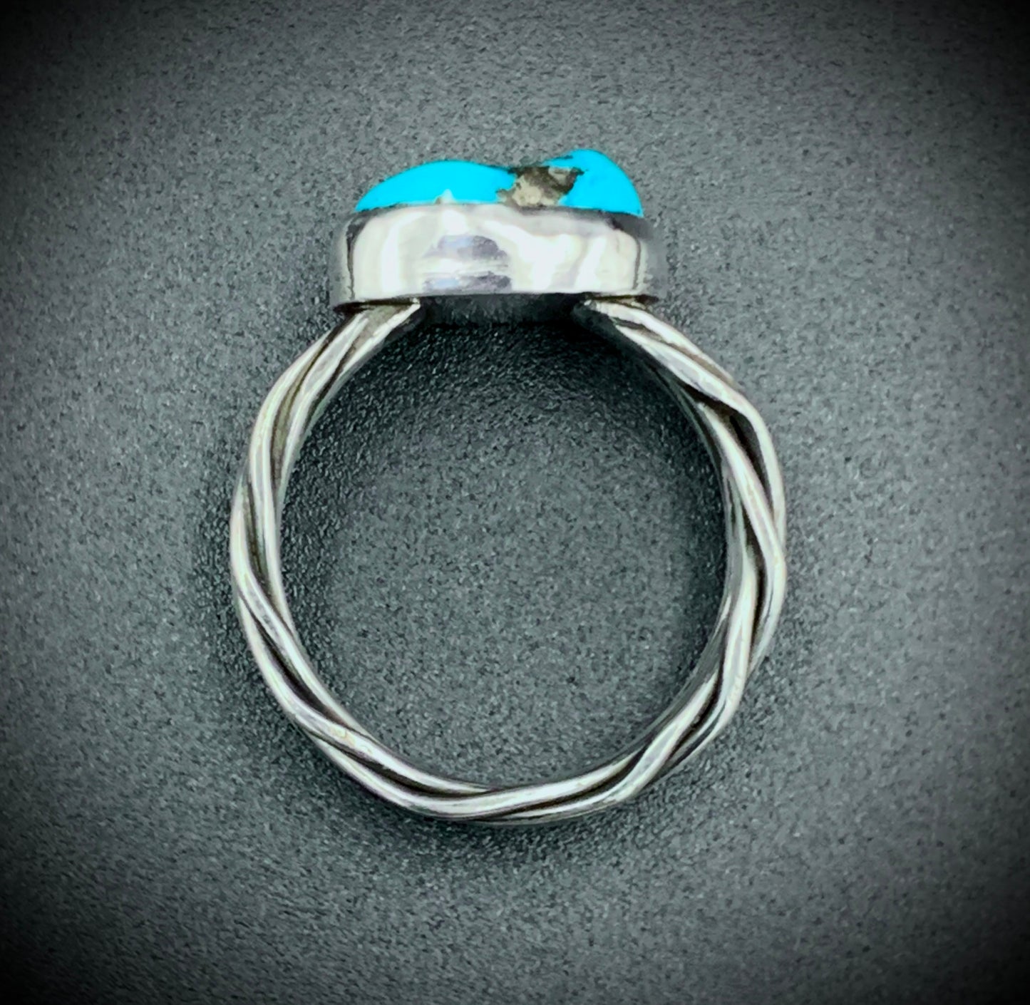 TURQUIOSE WOVEN BAND RING - SIZE 9