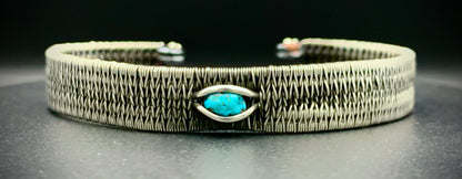TURQUOISE EYE WOVEN BRACELET
