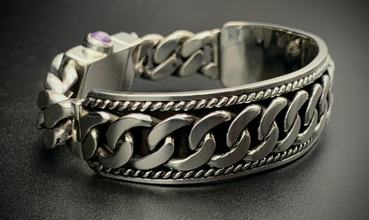 SPIRIT GANGSTER HYBRID CUFF/CHAIN BRACELET - SIZE 8.5 INCH