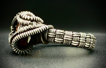 FIRE AGATE WIRE WRAP RING - SIZE 11