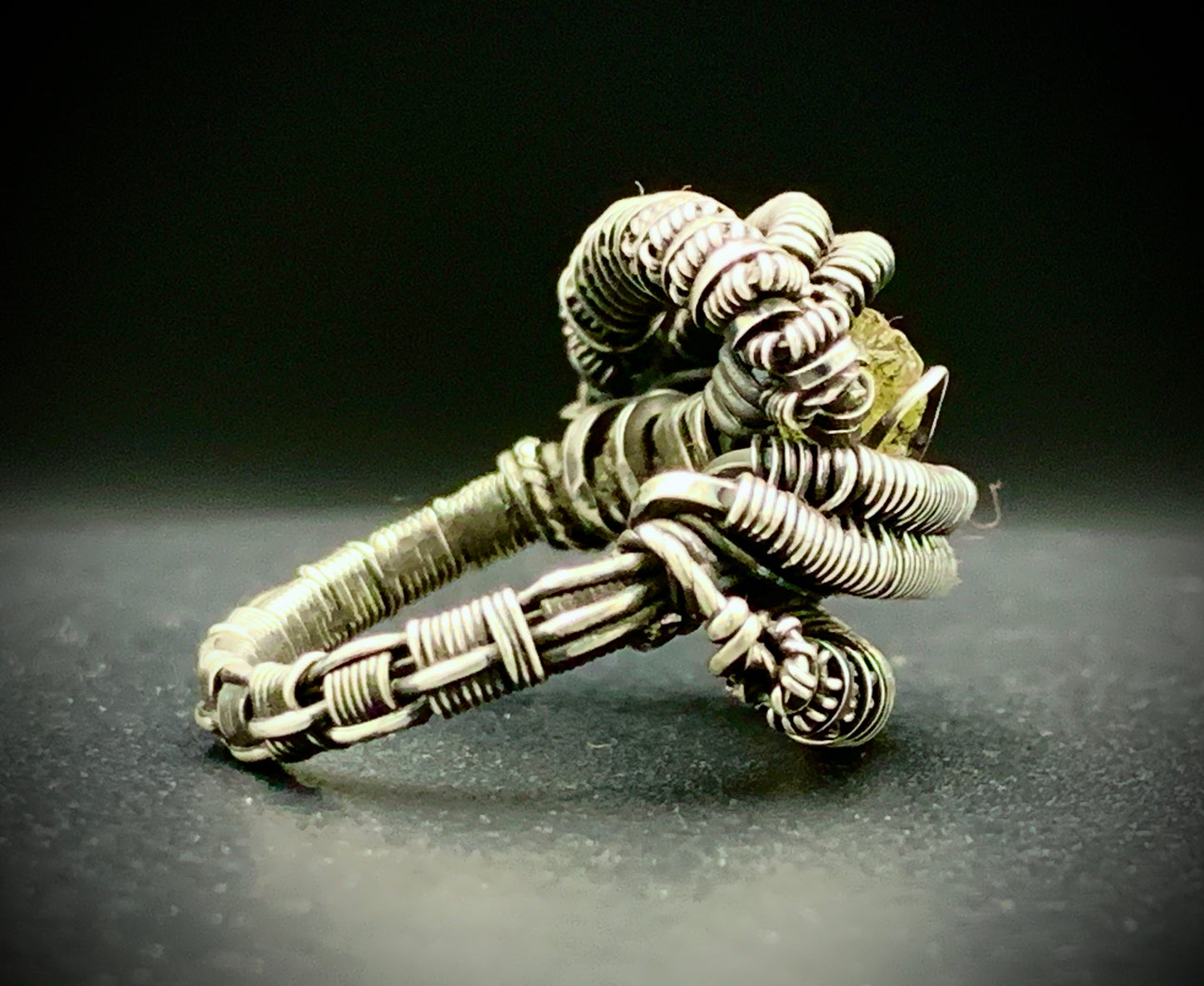 TOPAZ WIRE WRAP RING - SIZE 5.5