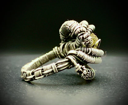 TOPAZ WIRE WRAP RING - SIZE 5.5