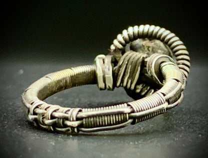 RUBY WIRE WRAP RING - SIZE 7