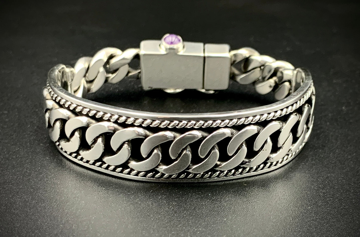SPIRIT GANGSTER HYBRID CUFF/CHAIN BRACELET - SIZE 8.5 INCH
