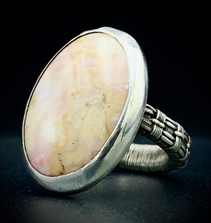 PINK OPAL RING - SIZE 8