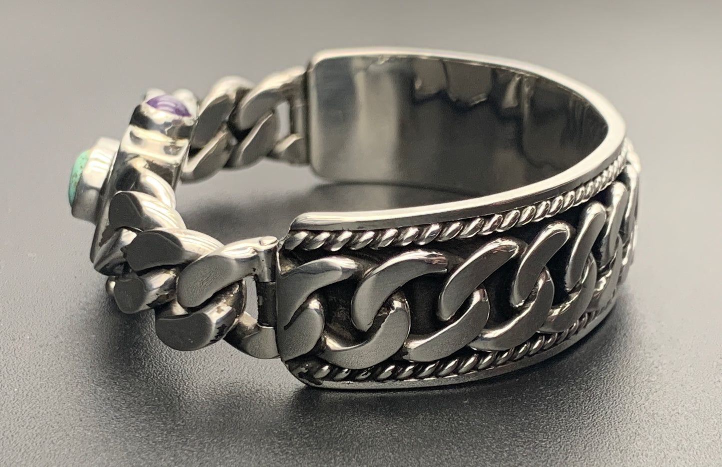 SPIRIT GANGSTER HYBRID CUFF/CHAIN BRACELET - SIZE 8.5 INCH