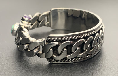 SPIRIT GANGSTER HYBRID CUFF/CHAIN BRACELET - SIZE 8.5 INCH