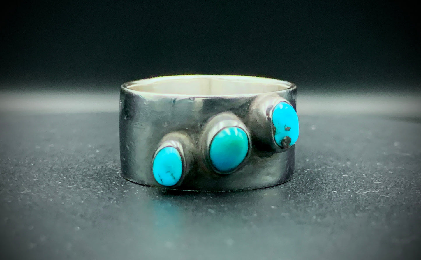 TURQUOISE STARRY NIGHT RING - SIZE 9