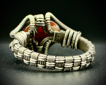 FIRE AGATE RING - SIZE 13