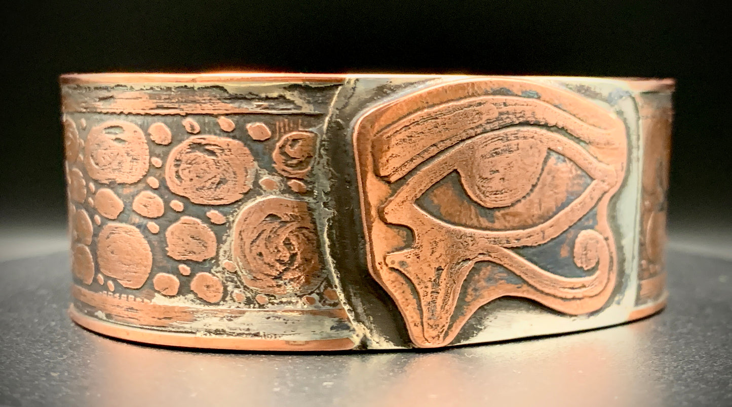 EYE OF HORUS COPPER CUFF BRACELET