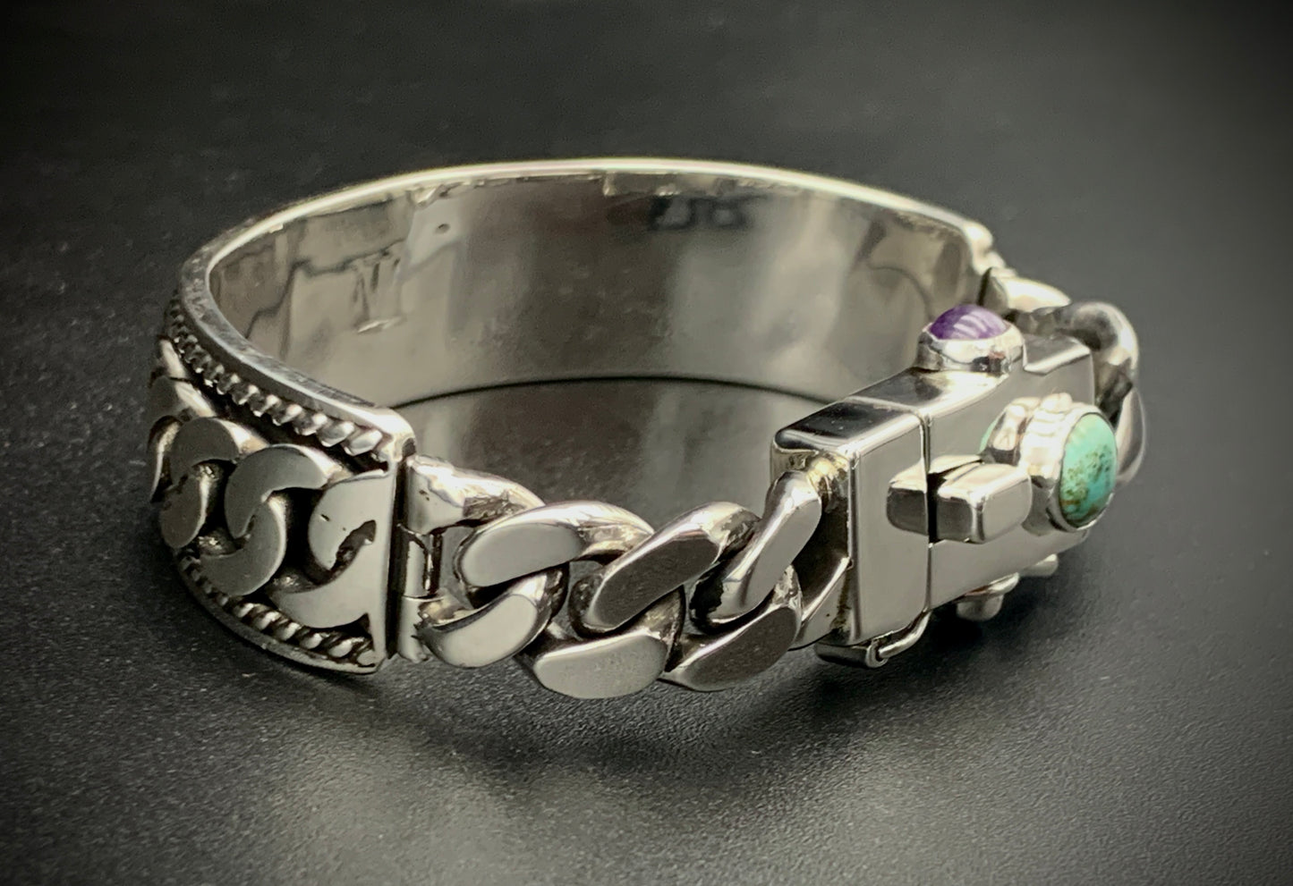 SPIRIT GANGSTER HYBRID CUFF/CHAIN BRACELET - SIZE 8.5 INCH