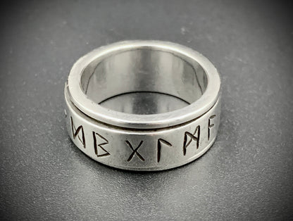VIKING RUNE SPINNER RING - SIZE 10