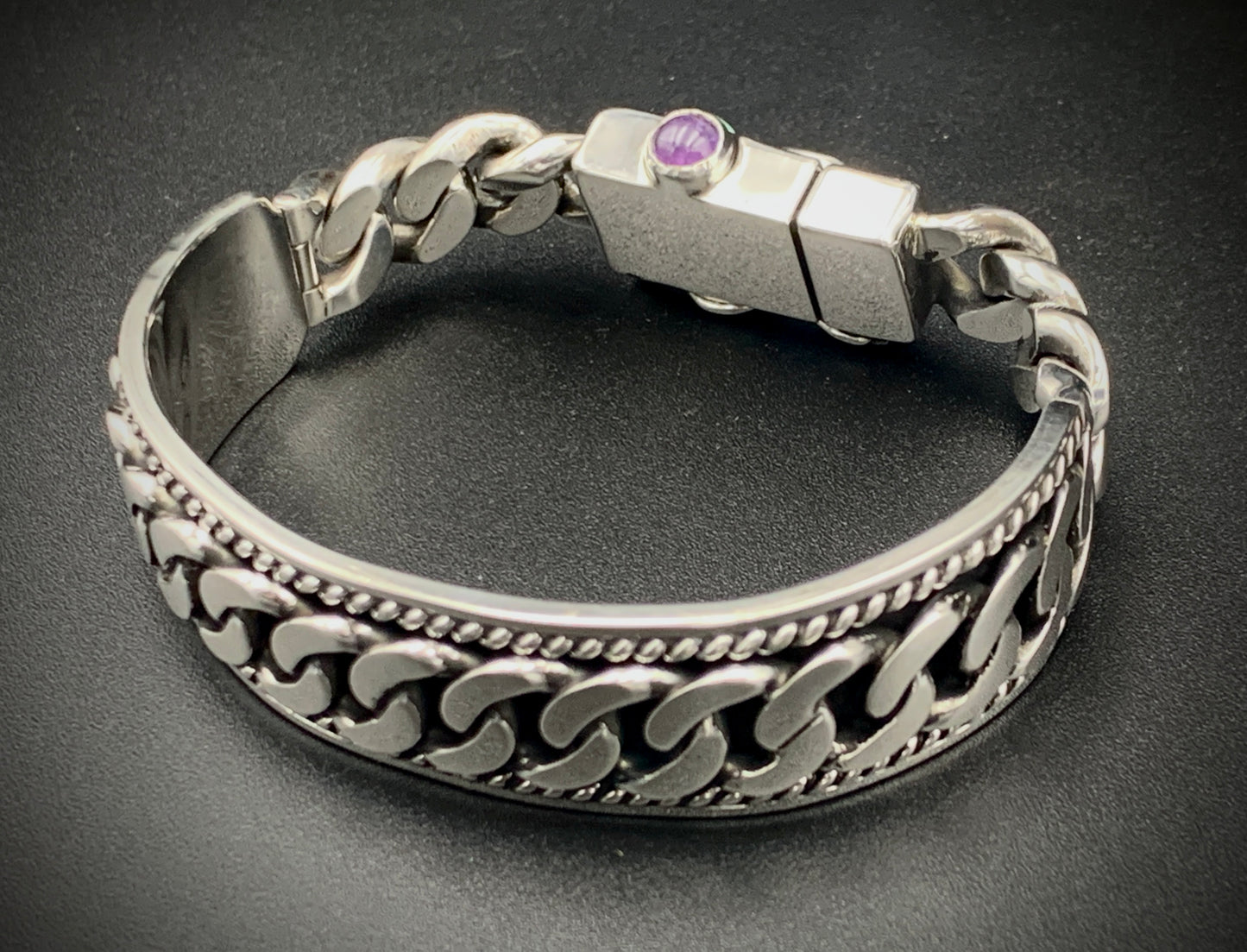 SPIRIT GANGSTER HYBRID CUFF/CHAIN BRACELET - SIZE 8.5 INCH