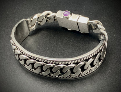 SPIRIT GANGSTER HYBRID CUFF/CHAIN BRACELET - SIZE 8.5 INCH