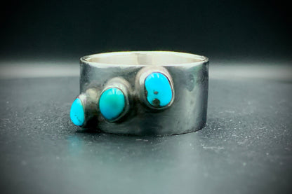 TURQUOISE STARRY NIGHT RING - SIZE 9