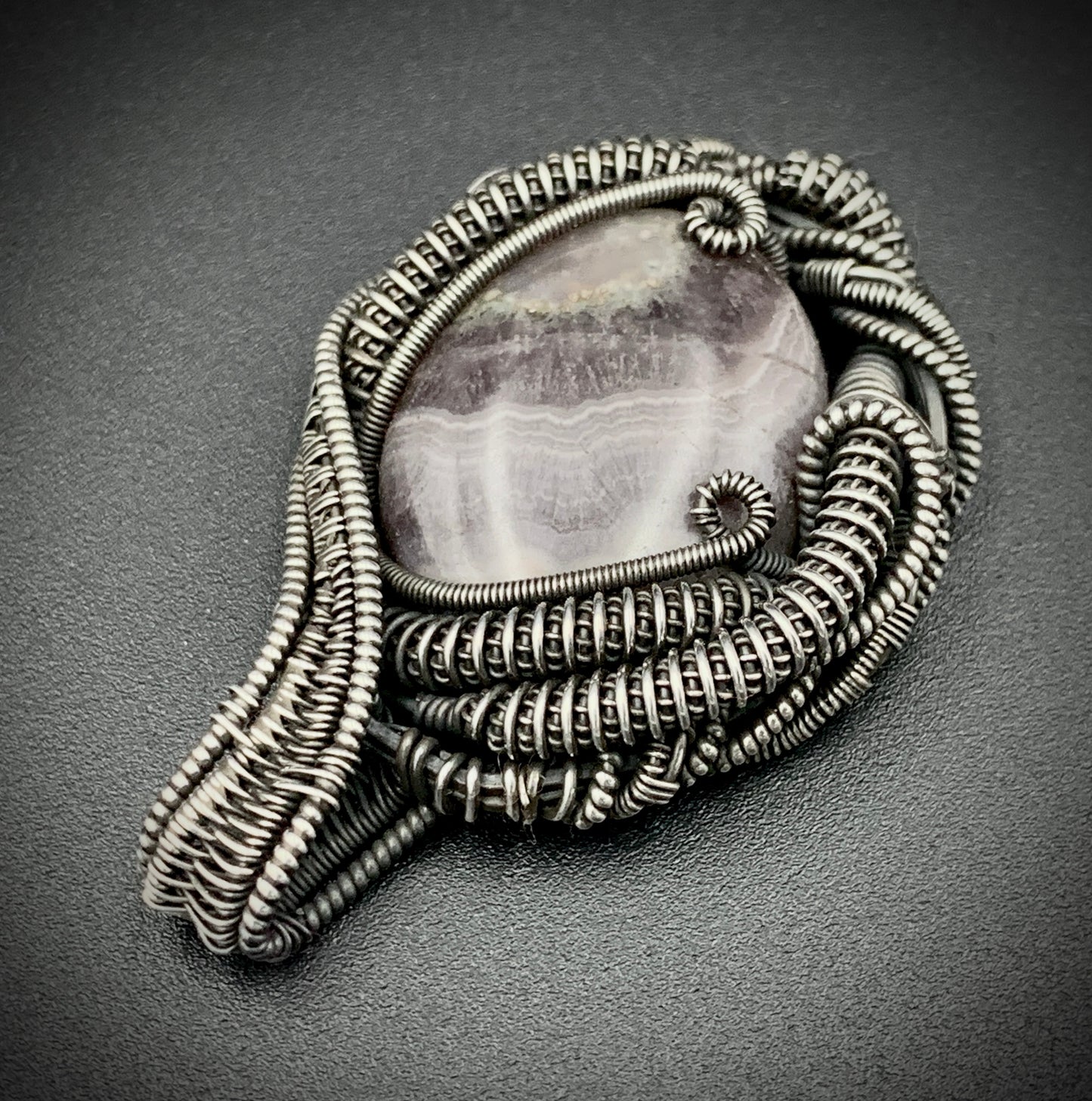COSMIC EGG WIRE WRAP PENDANT
