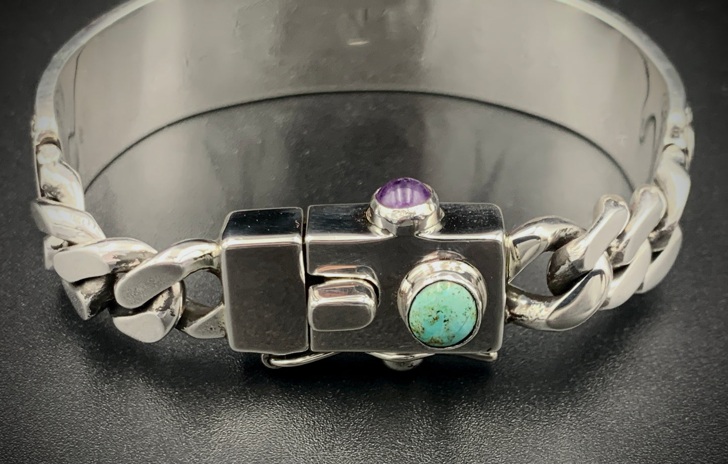 SPIRIT GANGSTER HYBRID CUFF/CHAIN BRACELET - SIZE 8.5 INCH