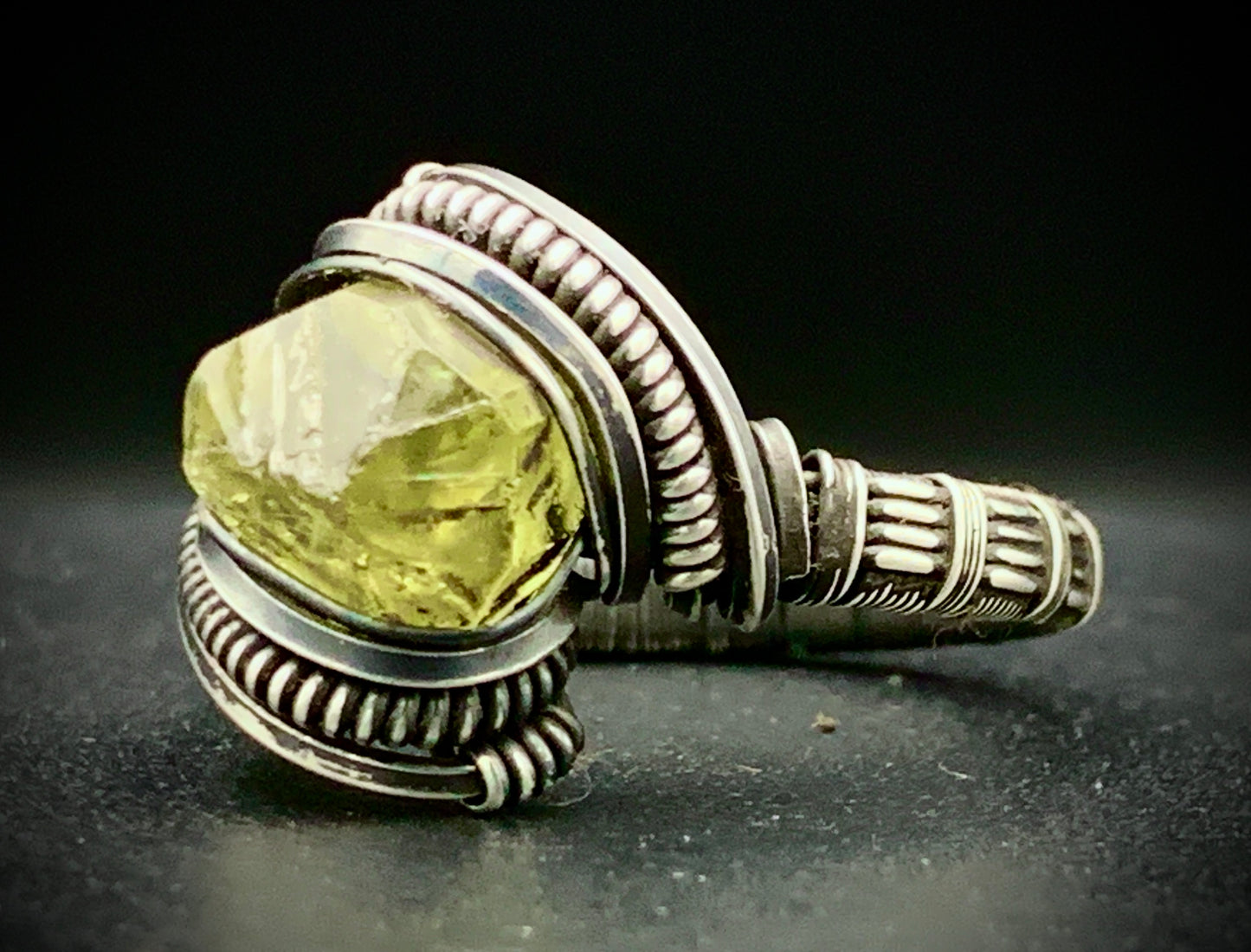 TOPAZ WIRE WRAP RING - SIZE 11.5