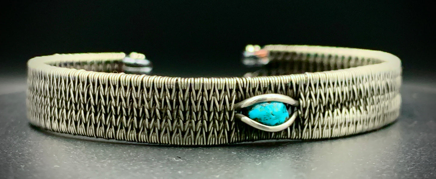 TURQUOISE EYE WOVEN BRACELET