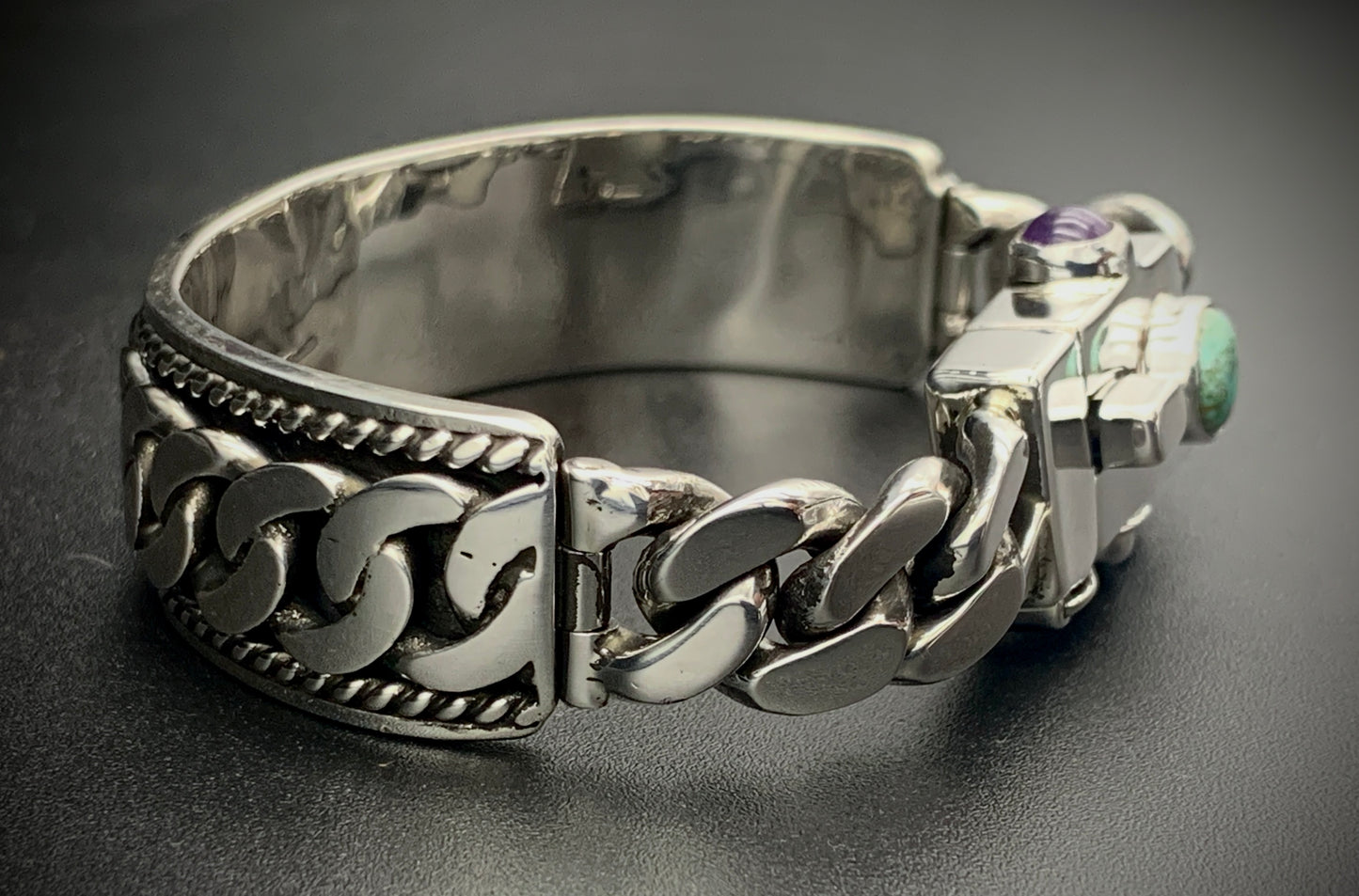 SPIRIT GANGSTER HYBRID CUFF/CHAIN BRACELET - SIZE 8.5 INCH