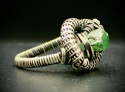PERIDOT WIRE WRAP RING - SIZE 7